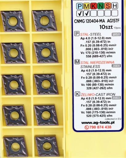 VIACLAPEĽOVÉ VLOŽKY CNMG 120404-MA AG15TF
