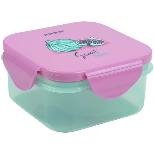 Obedovka pre deti, ružový raňajkový box 370 ml KITE