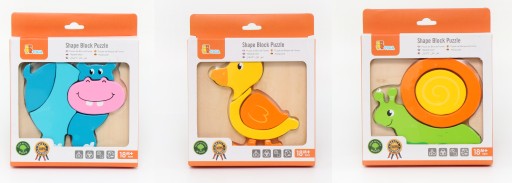 VIGA Baby prvé drevené puzzle, kačička