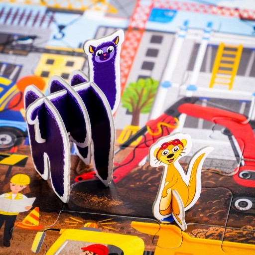 Dvojdielne eko-puzzle Práce sú na stavbe v plnom prúde