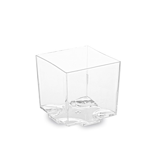 Štvorcová nádoba na šálky na dezerty, chuťovky, 65 ml, 20 ks