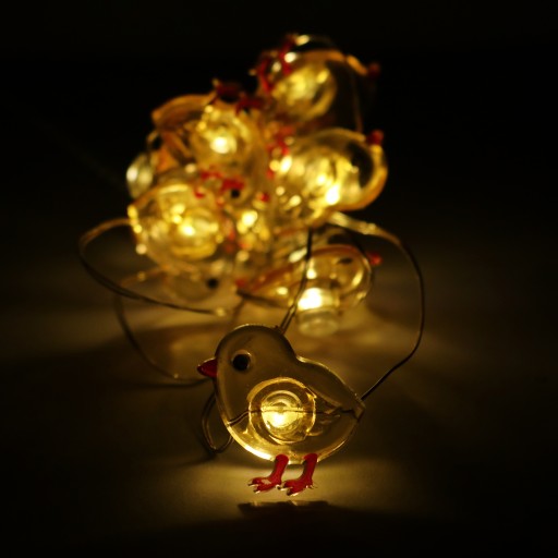 SVIETIDLÁ KURACIE VENCOVÉ 10LED VEĽKONOČNÉ ŽLTÉ
