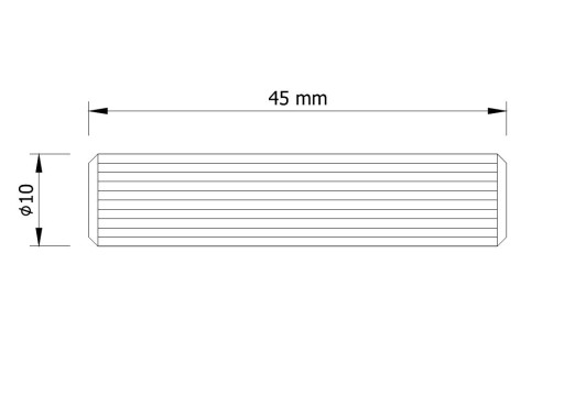 100 x Hmoždinka do nábytku z bukového dreva Ø 10 x 45 mm