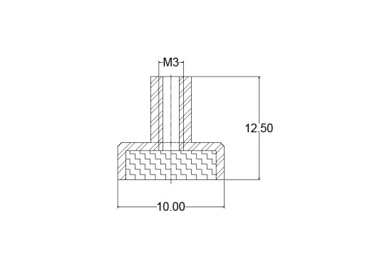 magnetický uchopovač UM 10 M3 vnútorný závit