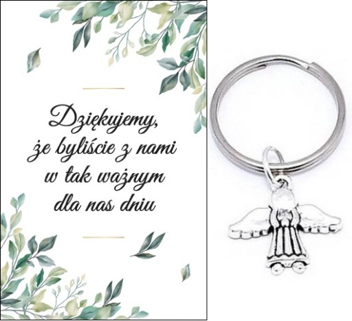 ĎAKUJEME HOSTOM DARČEK SVADOBNÝ ANJEL KĽÚČOVKA SPOMIENKY