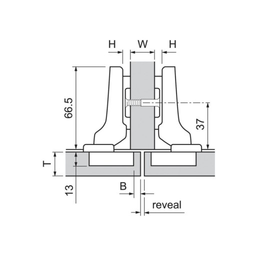 BLUM pánt 110° dvojitý klip BLUMOTION 71B3650
