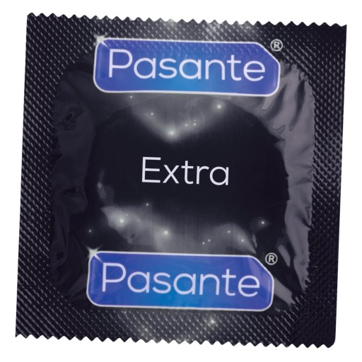 Silne lubrikovaný kondóm PASANTE EXTRA 1 ks, hladký, silná lubrikácia