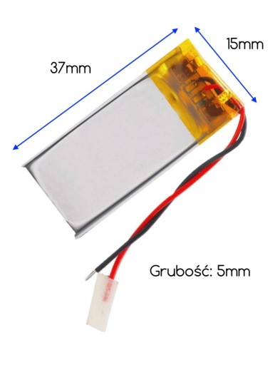 Batéria Li-Poly Batéria 250mAh 3,7V 501535