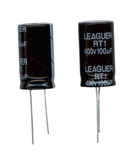 100uF 400V 100 µF 400 V LEAGUER (2 KS) ELEKTROLYTICKÝ KONDENZÁTOR