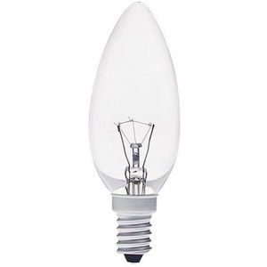 Tradičná sviečková žiarovka B35 230V E14 15W Vod.