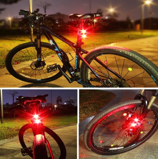 LED BICYKLOVÉ SVETLO PRE SADA PREDNÝCH A ZADNÝCH ACRUX