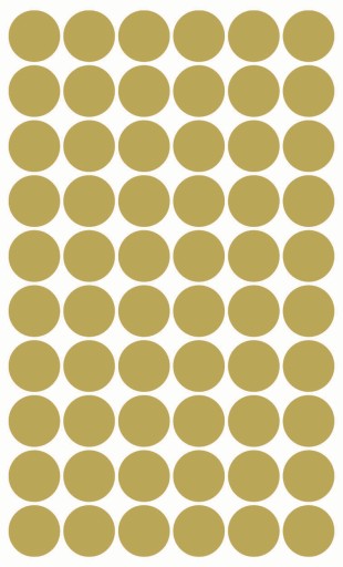 Nálepky CIRCLES Bodky 3cm 60ks ZLAT