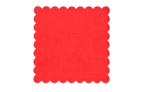 PODÁVANÉ obrúsky 15x15cm ČERVENÉ (200) REDPLAST