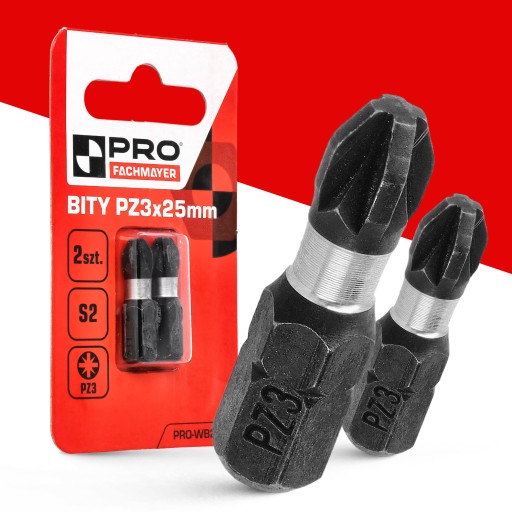 Nárazový bit PZ3 Nárazový bit 25mm | Nárazový bit pre skrutkovač 2 ks.