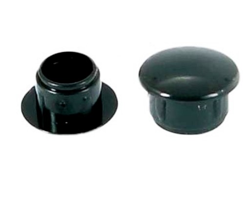 12 mm - ČIERNA - TECHNOLOGICKÁ Zátka s otvormi - PLAST 50 ks