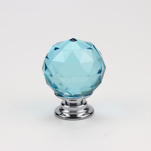 KRIŠTÁĽOVÝ NÁBYTOK Úchytka 30mm BLUE CRYSTAL glamour