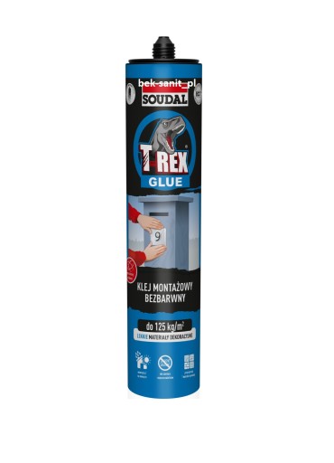 Bezfarebné montážne lepidlo Soudal T-REX 310g