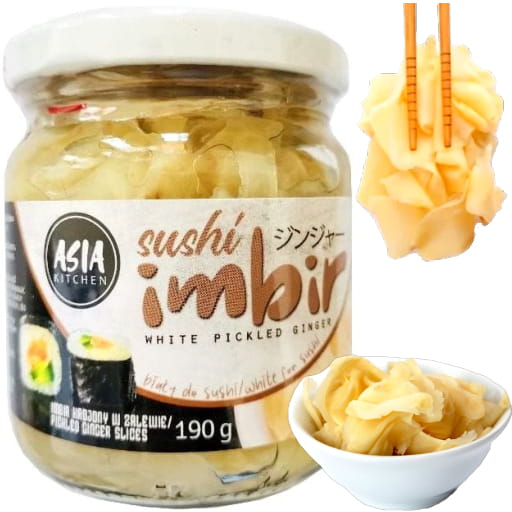 Nakladaný biely zázvor na sushi v dóze 190g