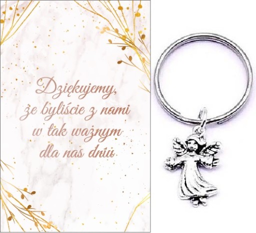 ĎAKUJEME HOSTOM DARČEK SVADOBNÝ ANJEL KĽÚČOVKA SPOMIENKY