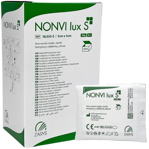 NETKANÉ KOMPRESY STERILNÉ MERAČE 5x5cm 125 ks NOVI lux S