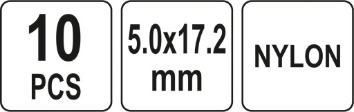 NITY PLASTOVÉ 5,0x17,2MM 10KS.