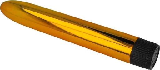 Klasický vibrátor pre ženy, metalická zlatá