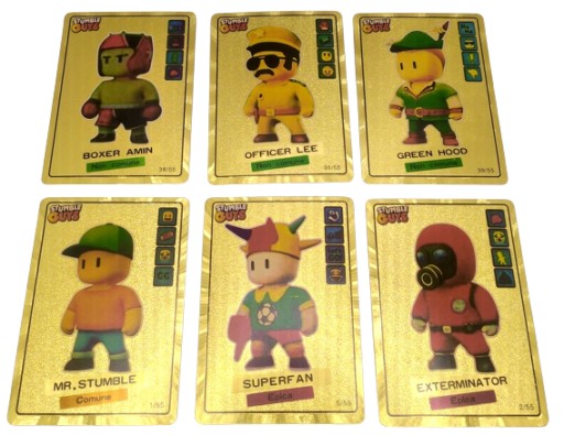 GOLD STUMBLE GUYS CARDS TAŠKA SADA 10 KS + PUZDRO