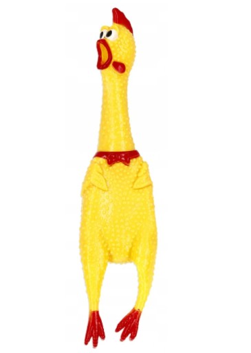 Gumová hračka KURAČKA pre psov, pískacia, 30 cm
