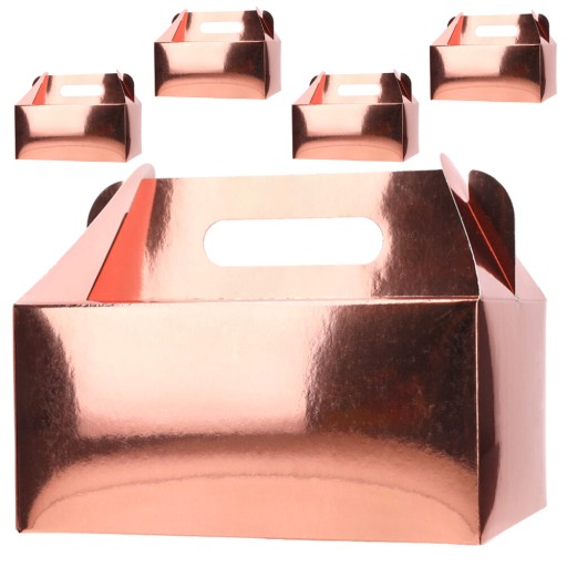 Cake Box 5ks Dekoračné krabičky pre hostí Svadobné svadobné Rose Gold