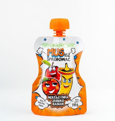 ORIGINÁLNA ŠŤAVA Mousse z nektárinky/jablka/banána 110g