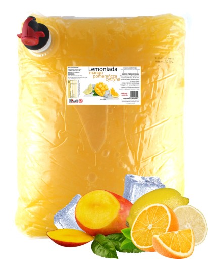 MANGO LIMONÁDA POMARANČ CITRÓN NATURAL 100% NFC ZDRAVÝ FRESH 5L