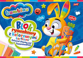 ŠKOLSKÝ BLOK NA KRESLENIE A4 FAREBNÉ BAMBINO KARTY