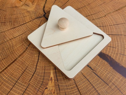 Puzzle blok Montessori trojuholník vzdelávacie bloky skladačky