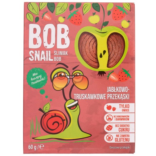 BOB SNAIL eko snack 60g jablko-jahoda