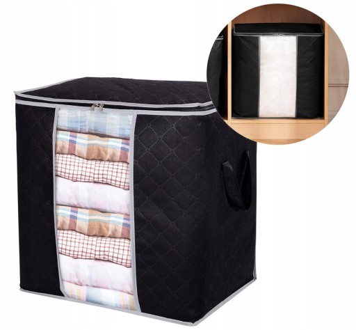 Veľký Box Organizér na posteľnú bielizeň, oblečenie, tašku, deku, XL, pevný do šatníka