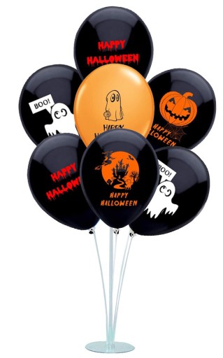 Stojan HALLOWEEN Balóny Tekvicový hrad Duch BEZ HÉLIA