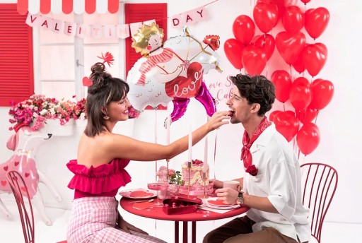 Latexové balóny Červené SRDCE Svadba na Valentína 16 palcov 40 cm 10 ks.