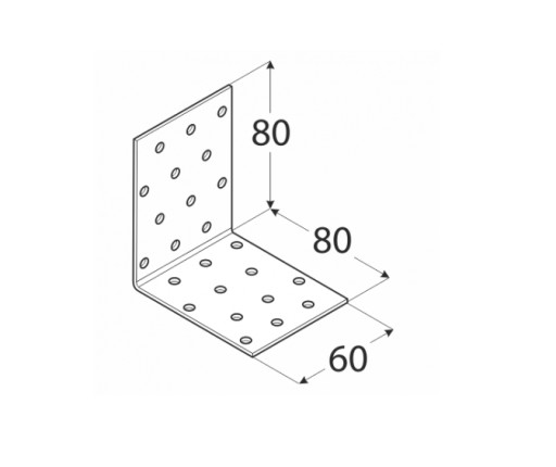UHLOVÝ KONEKTOR 80x80x60x2,0 MM