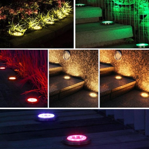 SOLÁRNE ELEKTRICKÉ ZÁHRADNÉ LAMPY, FAREBNÉ RGB