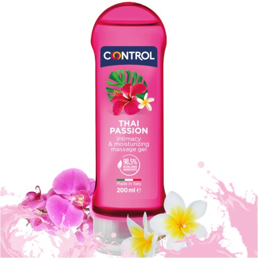 Control THAI PASSION intímny gél 2v1 masážny hydratačný FLOWER FLAVOUR 200 ml