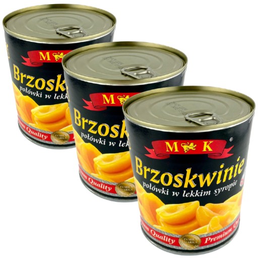 MK Polovičky broskýň v sirupe light 820 g