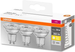 3x GU10 LED žiarovka 4,3W = 50W 350lm 2700K OSRAM