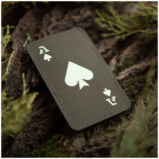 ACE OF SPADES AKO PIK M-Tac FLUO OLIVOVÁ NÁPLATA ZNAKU