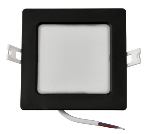 LED stropné svietidlo, zápustné, zápustné, 6W, 660lm, 4000K, čierne