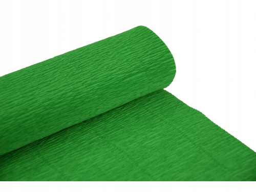 DEKORATÍVNY KREPÝ 50x200 cm 160 g ZELENÝ dekoratívny KRIPOVANÝ hodvábny papier