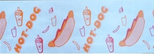 Americká taška na hot dog, fóliovaná, 200 kusov