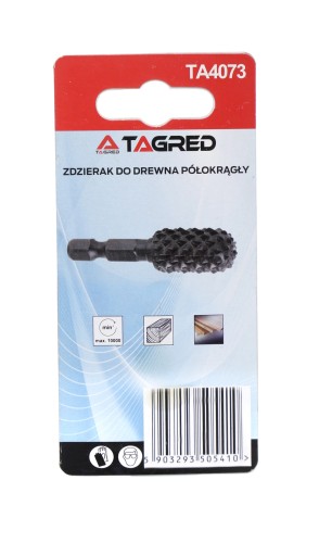 POLOKRUHOVÁ RÝPAČKA RAŠPĽA NA DREVO 15MM