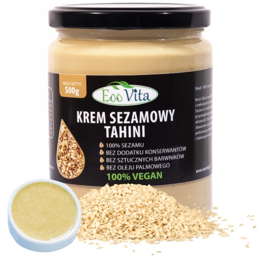 Prírodná sezamová pasta tahini EOOVita 500g