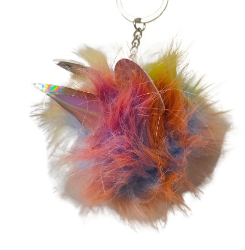 KEYRING KEYRING plyšová guľa UNICORN, farebná