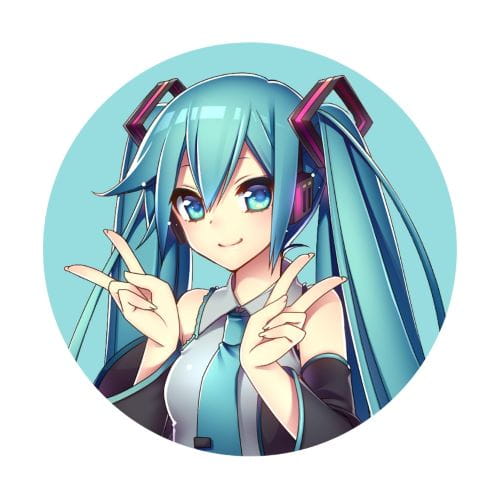 Vocaloid Hatsune Miku pin 58mm